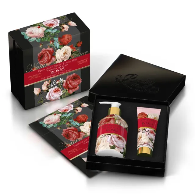 Rudy Profumi Nature&Arome Roses Set Regalo Sapone e Crema Mani Rosa