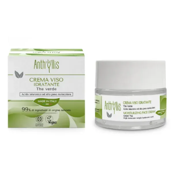 Pierpaoli Anthyllis Crema Viso Idratante Tè Verde 50 ml ialuronico