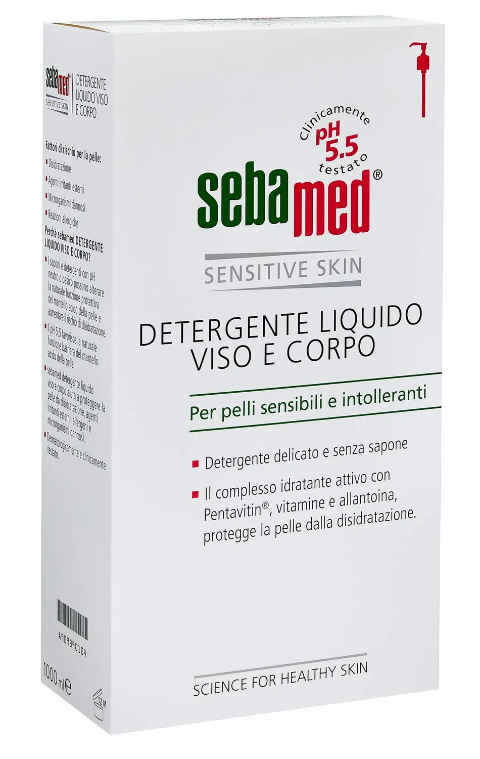 Sebamed Detergente Liquido Viso e Corpo pH 5.5 flacone 1 l pelli sensibili