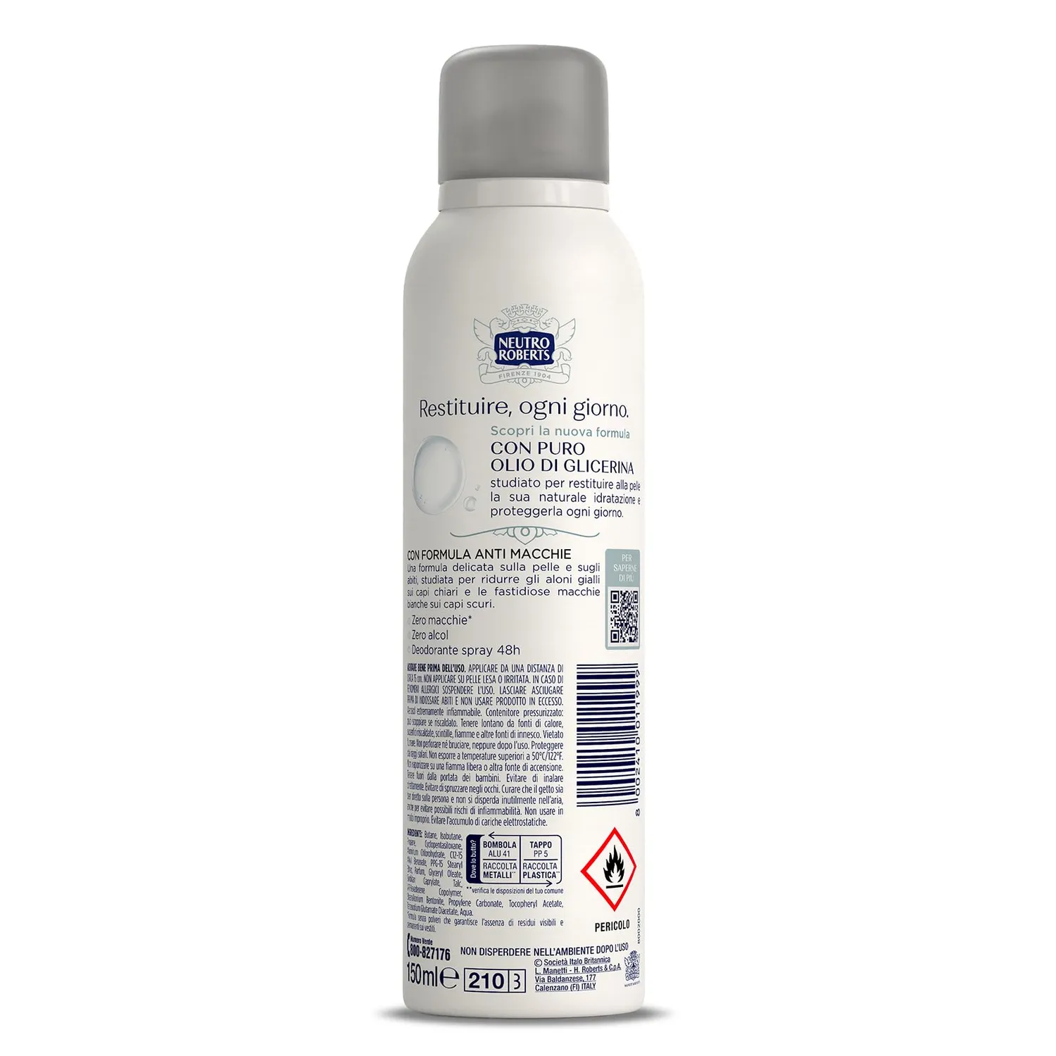 Neutro Roberts Invisible deodorante spray 150 ml zero alcol