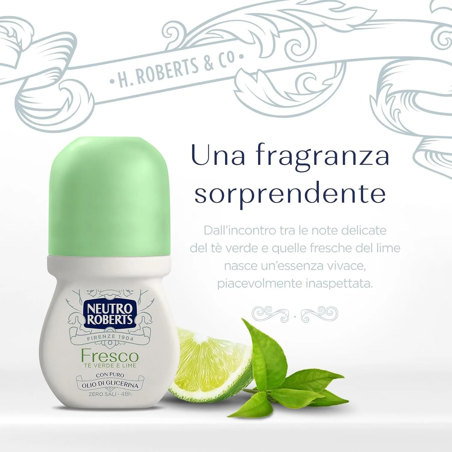 Neutro Roberts Deo Fresco Verde deodorante roll-on 4x50ml + sapone