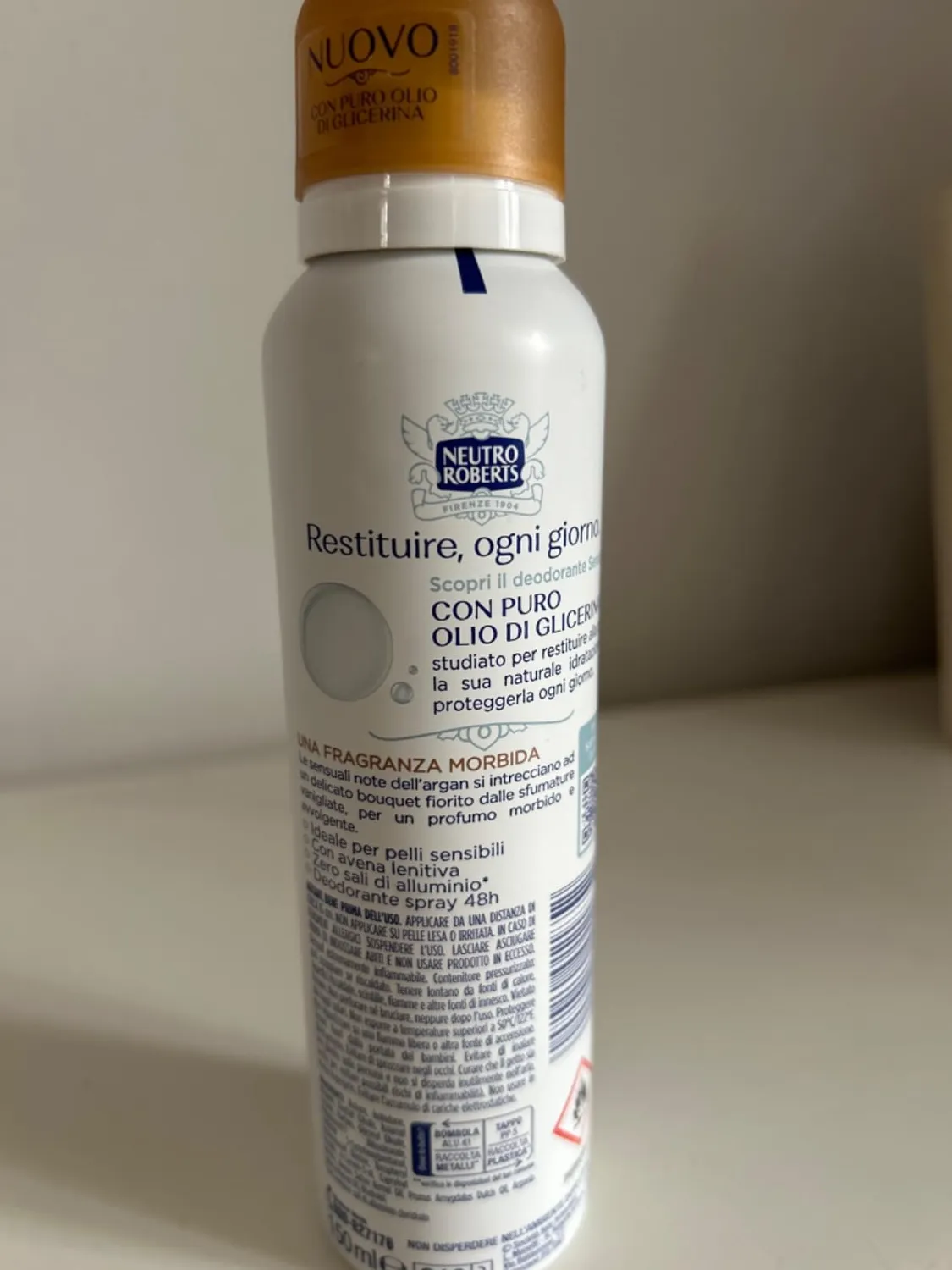 Neutro Roberts Sensibile Deodorante Spray 150 ml Avena e Loto
