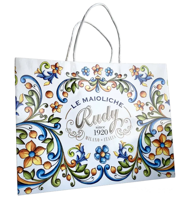 Rudy Profumi Maioliche Sacchetto Regalo Grande 30x8x23 cm