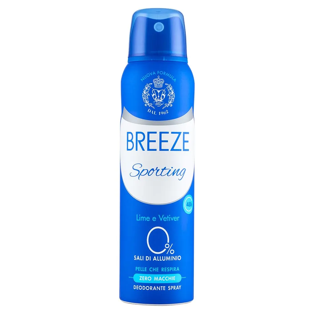 Breeze Sporting deodorante spray 6x150 ml lime bergamotto 48h