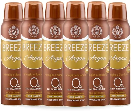 Breeze Argan Deodorante Spray 6x150 ml Pelli Sensibili