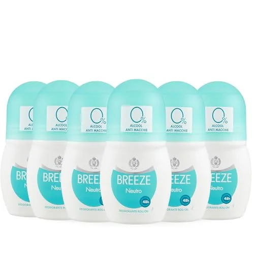 Breeze Neutro deodorante roll on 6x50 ml 48h antimacchia