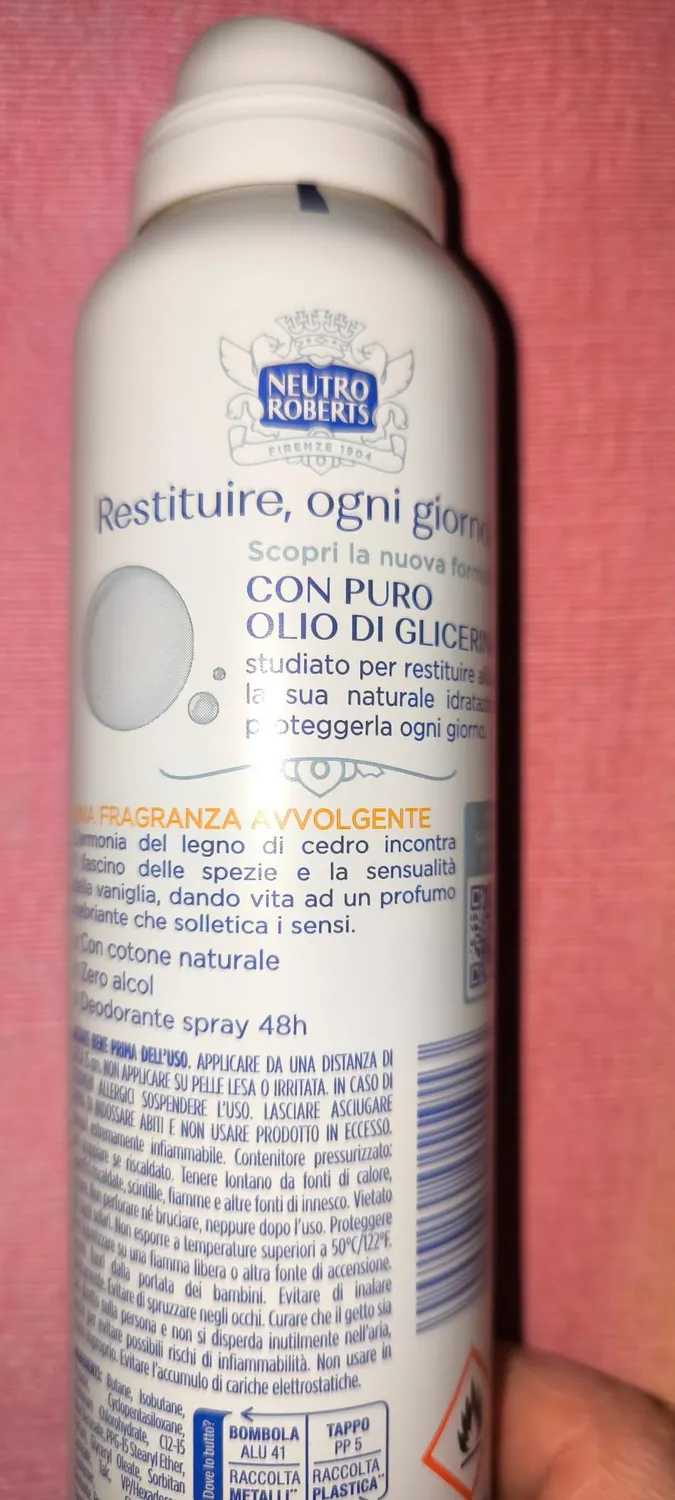 Neutro Roberts Sensibile Avena e Iris deodorante spray 150 ml zero alcol
