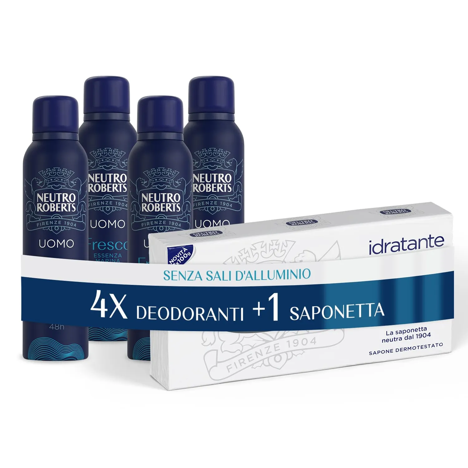 Neutro Roberts Fresco Classico deodorante spray 4x150 ml zero macchie