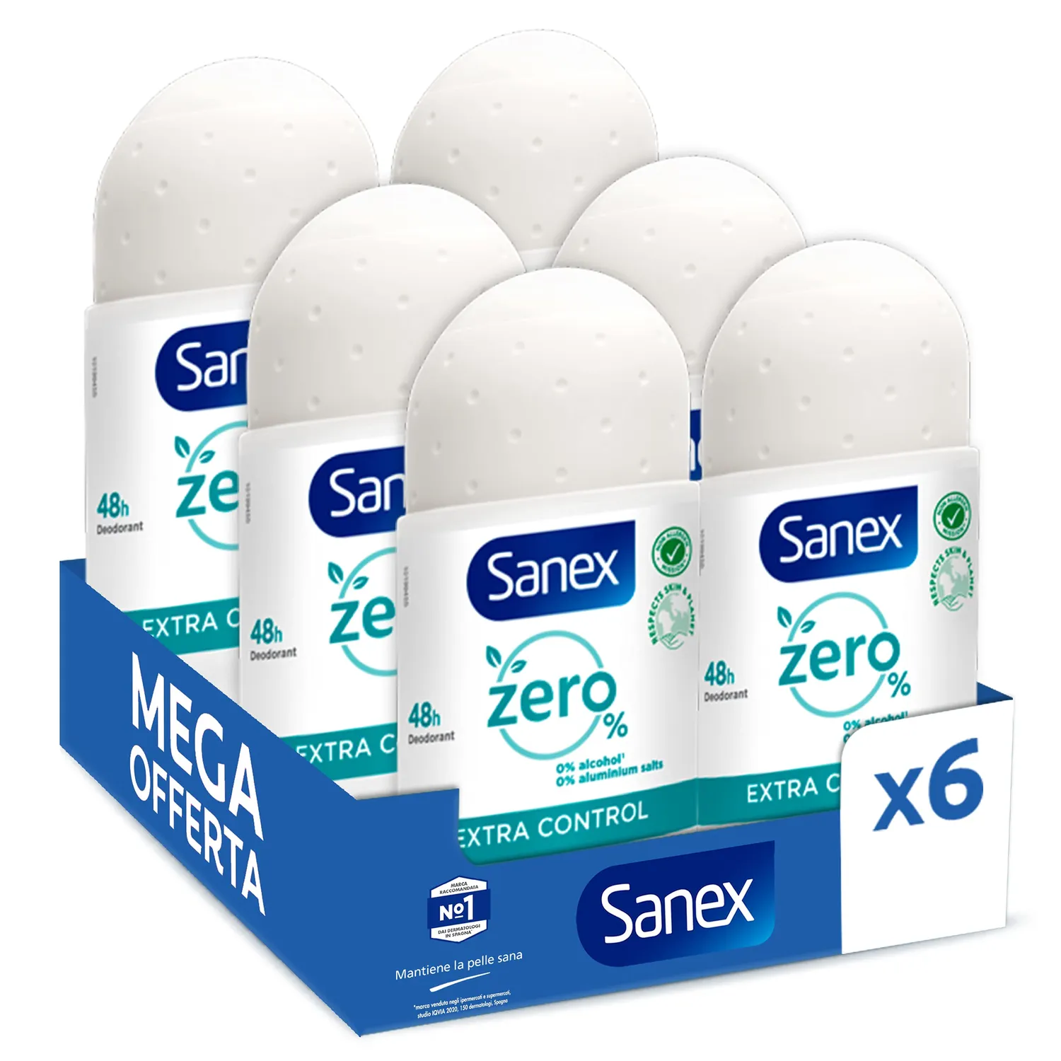 Sanex Dermo Extra Control roll-on Fresco 6x50 ml pH