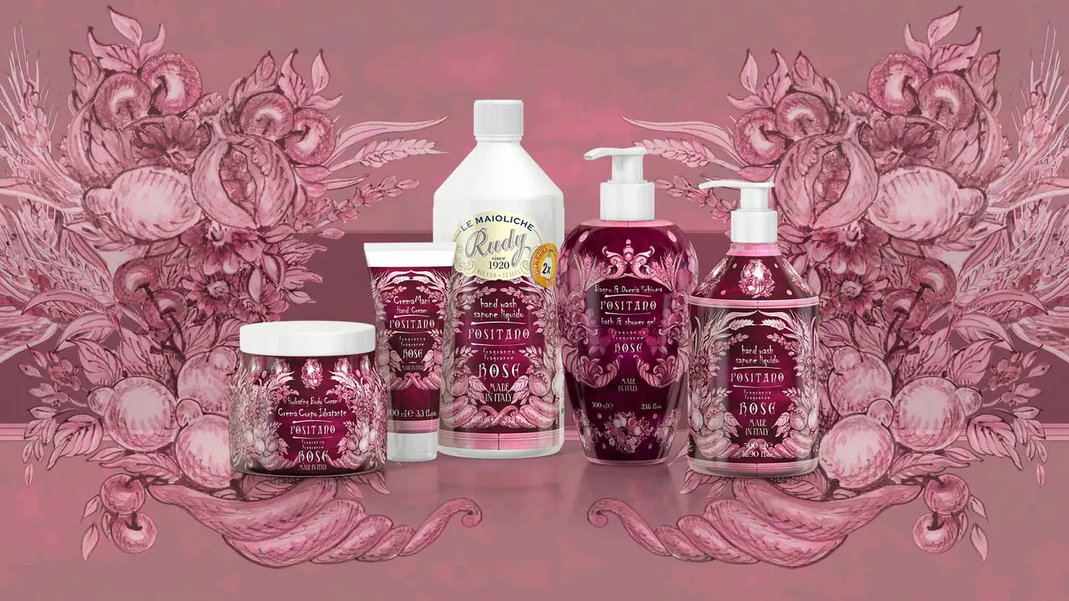 Rudy Profumi Positano bagnoschiuma 100 ml rosa damascena