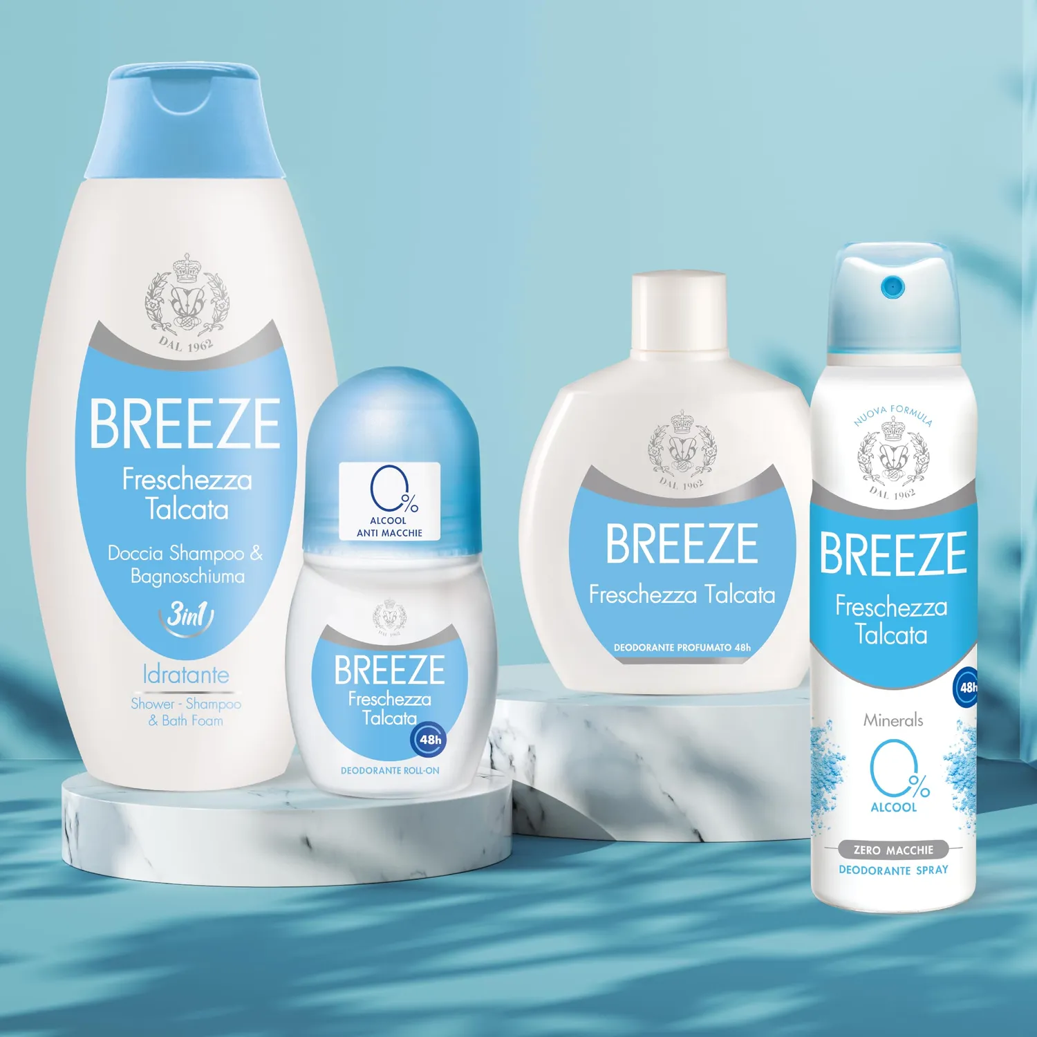 Breeze Freschezza Talcata Deodorante Roll-On 6x50 ml 48h