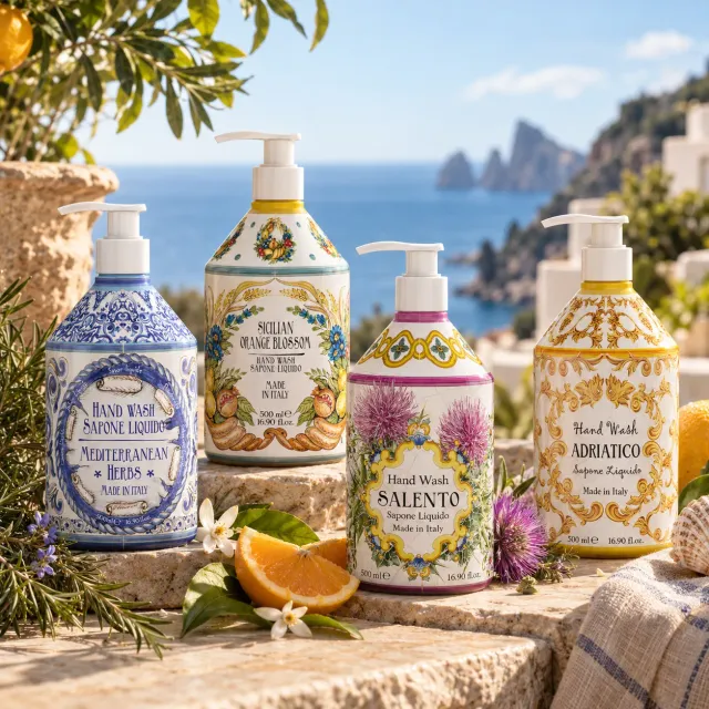 Rudy Le Maioliche Agrumi Mediterranea Sapone Mani 4x500 ml Fresco