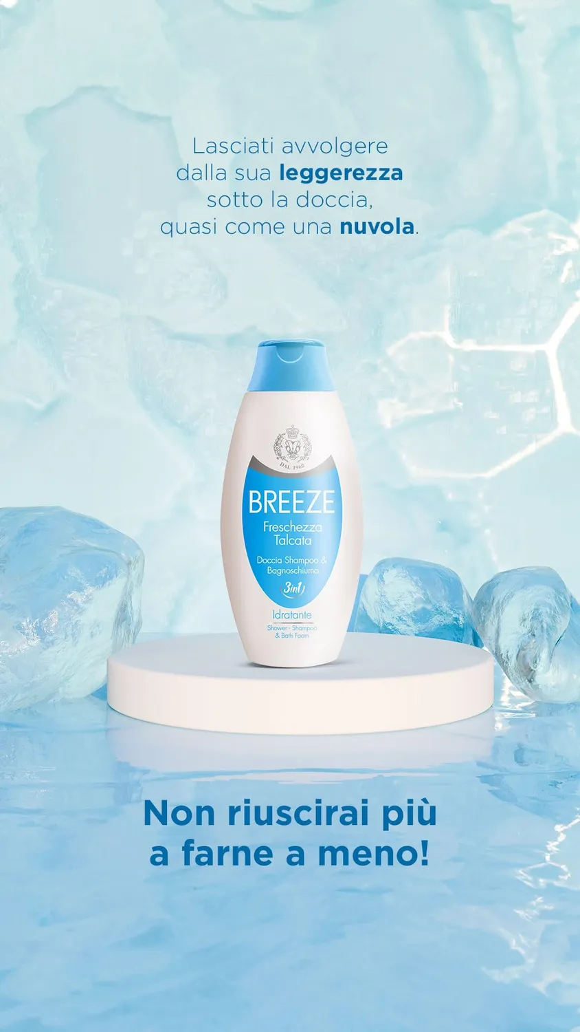 Breeze Freschezza Talcata doccia shampoo 6x400 ml pH fisiologico