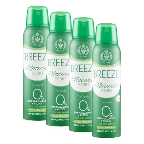 Breeze Fresh Essence Deodorante Spray 6x150 ml Tè Verde