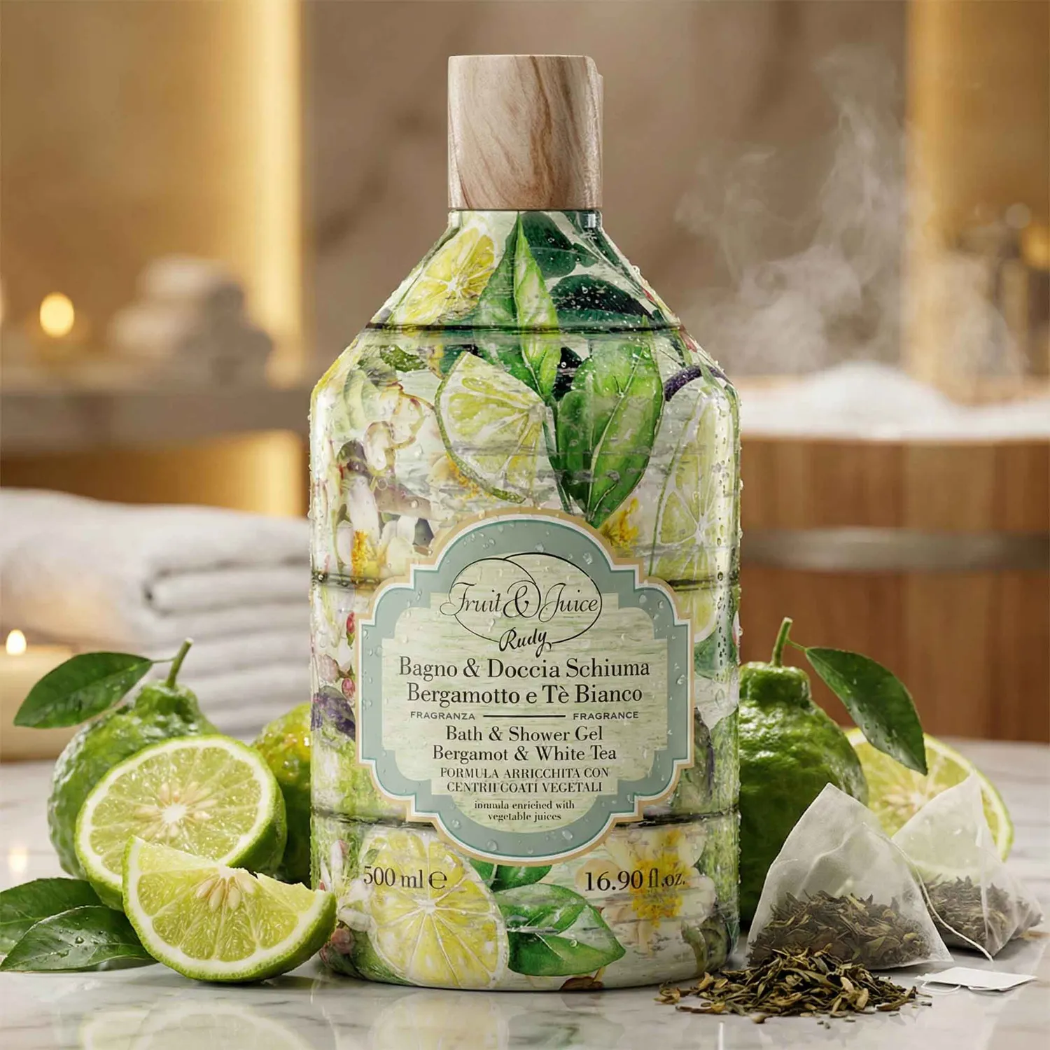 Rudy Profumi Fruit&Juice Bergamotto bagnoschiuma 500 mL fresco