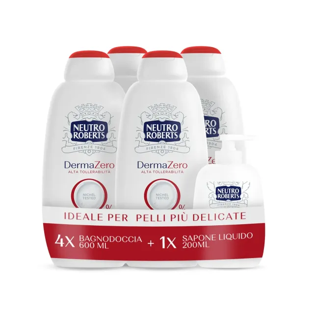 Neutro Roberts Ipoallergenico Bagnoschiuma 4x600 ml pelli sensibili