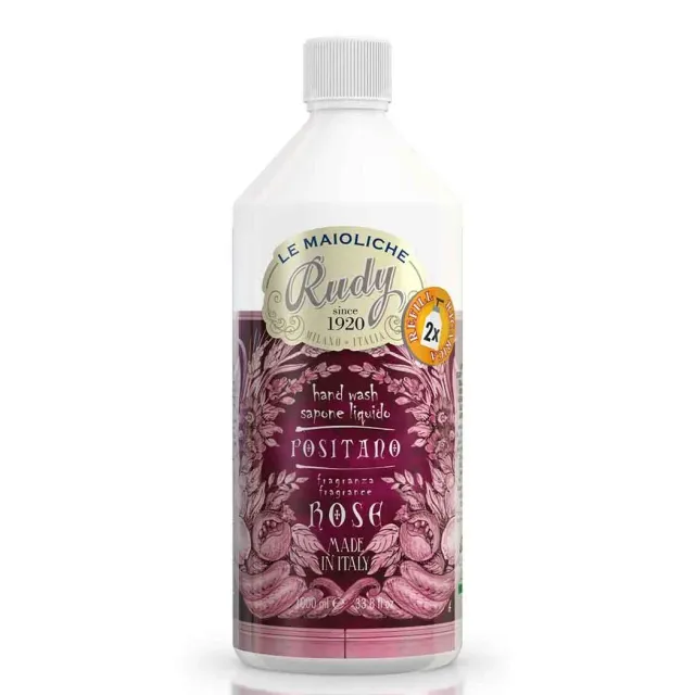 Rudy Profumi Maioliche Positano ricarica sapone 1000 ml rosa