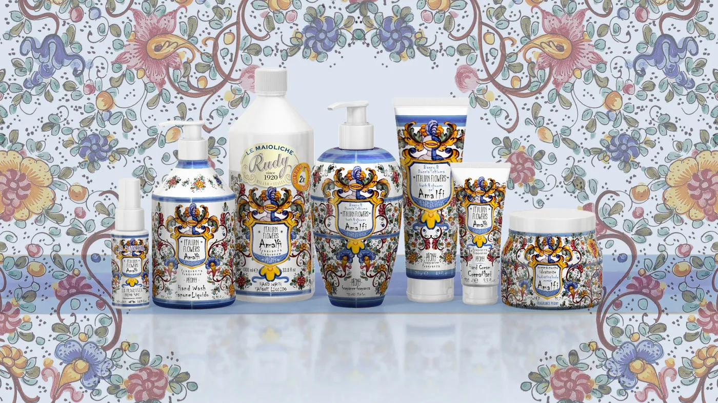 Rudy Profumi Maioliche Amalfi Peonia Crema Corpo 450 ml idratante