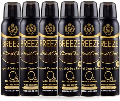 Breeze Blackoud deodorante spray 6x150 ml aromatico