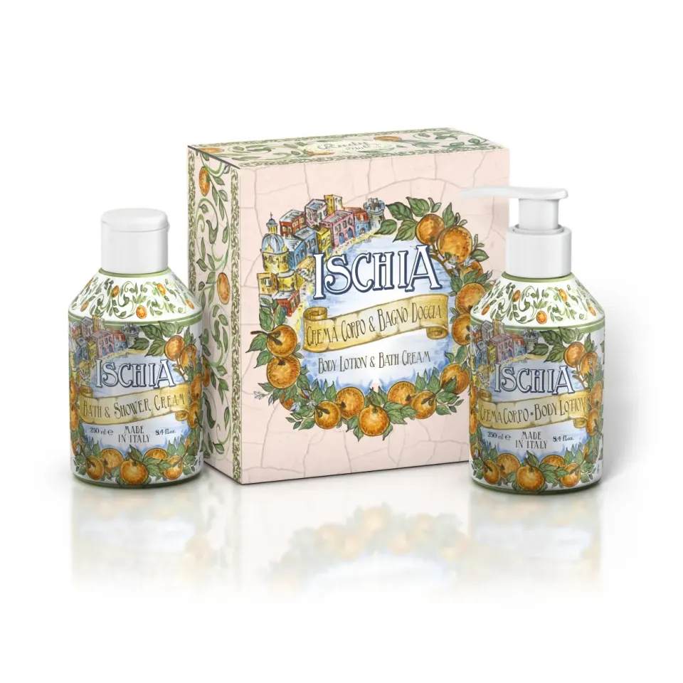 Rudy Profumi Maioliche Ischia set bagnoschiuma+crema 2x250 ml agrumato