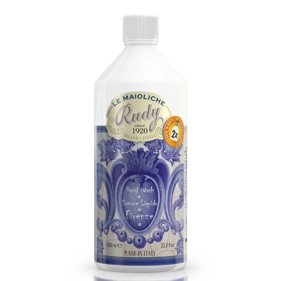 Rudy Firenze Ricarica Sapone Mani 1000 ml Fiori Bianchi