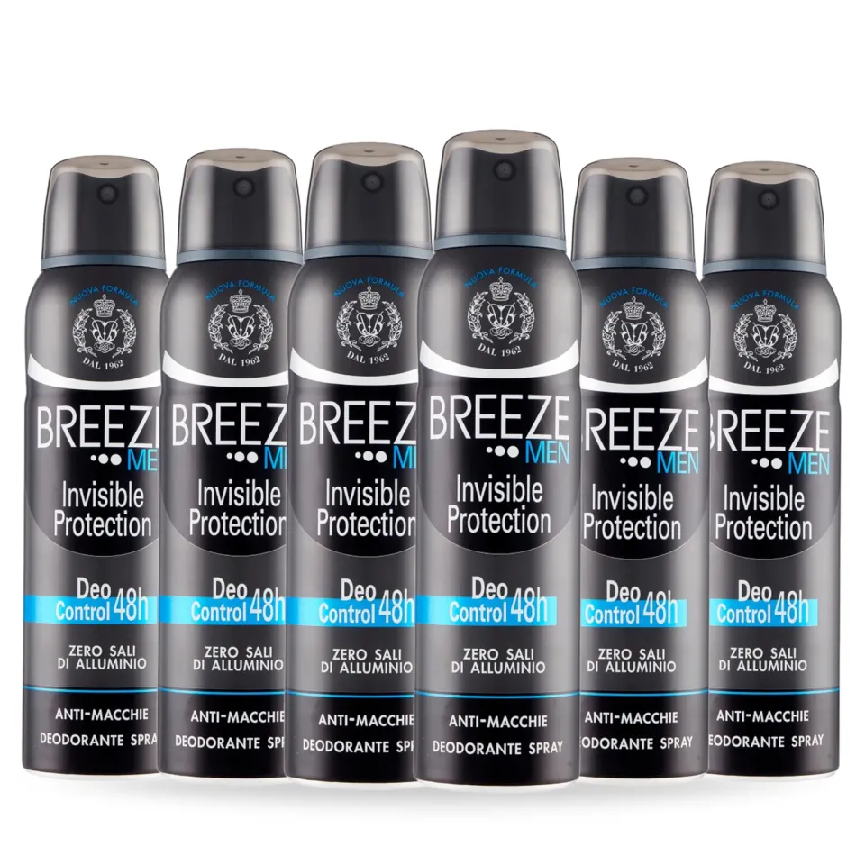 Breeze Men Invisible Protection deodorante 6x150 ml