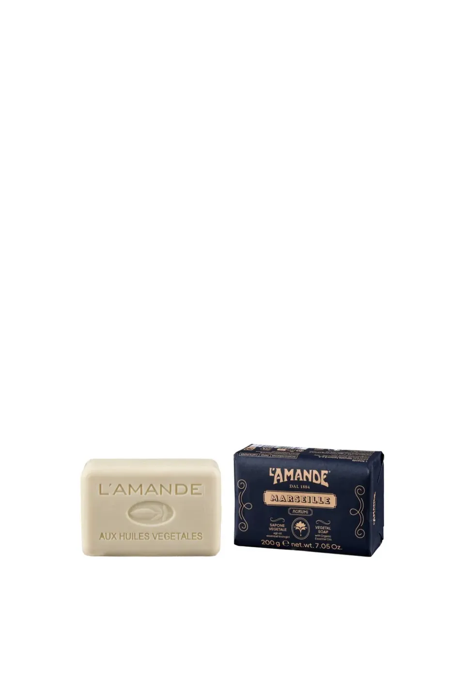 L'Amande Le Classique Sapone Vegetale Agrumi Saponetta Tonica