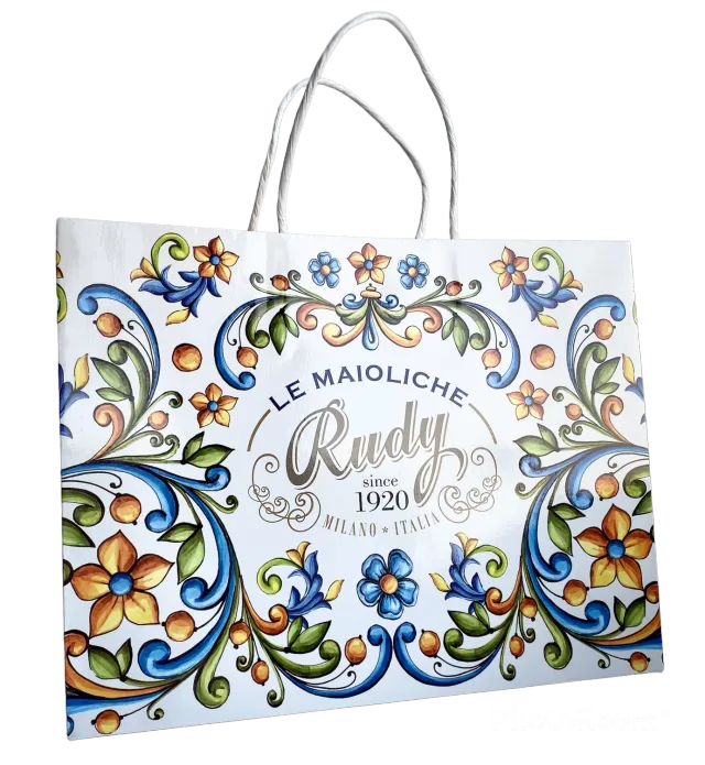 Rudy Profumi Maioliche sacchetto regalo grande 30x8x23