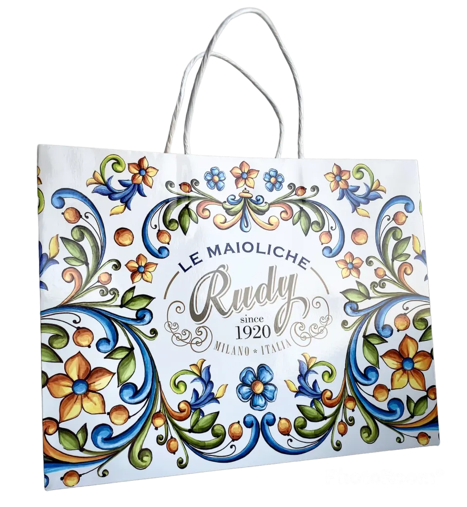 Rudy Profumi Maioliche sacchetto regalo grande 30x8x23
