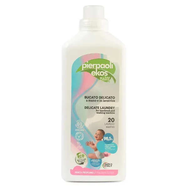 Pierpaoli Ekos Baby Detersivo Bucato Delicato 1000 ml senza profumo