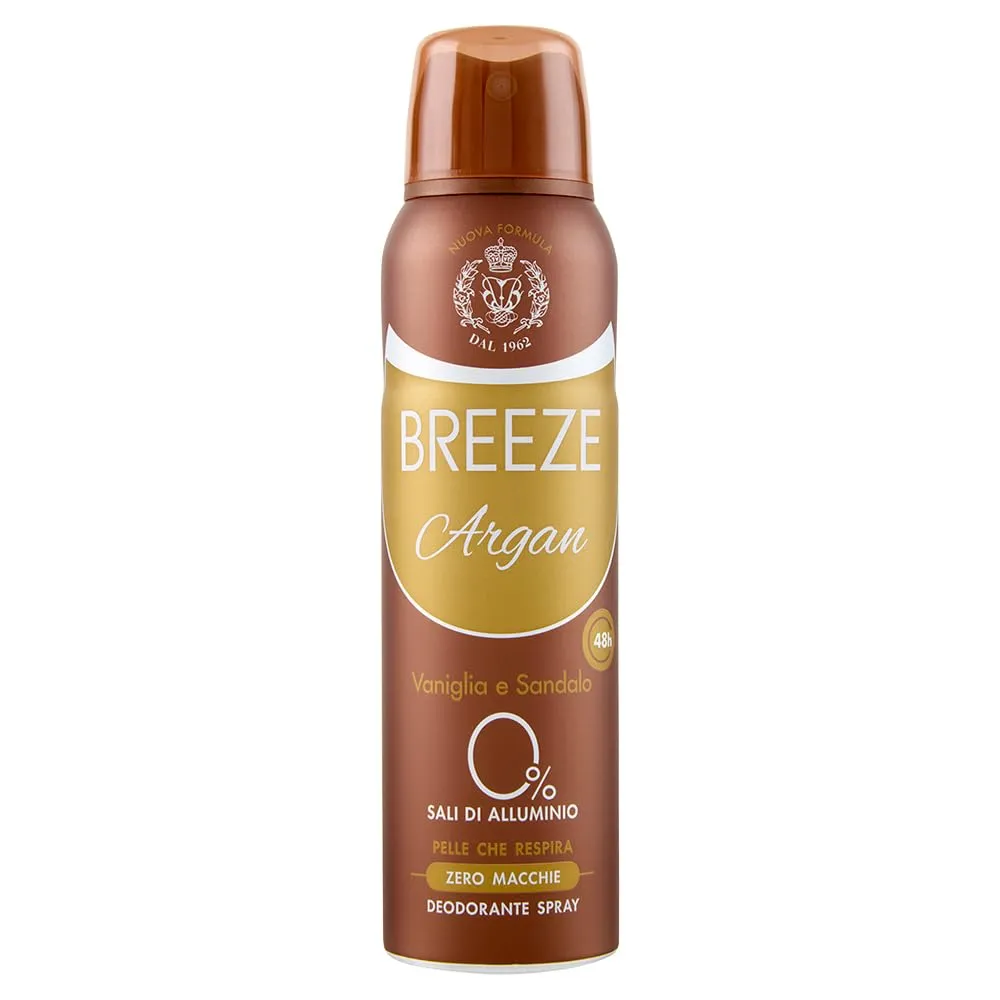 Breeze Argan Deodorante Spray 6x150 ml Pelli Sensibili