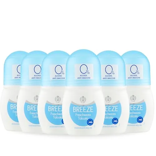 Breeze Freschezza Talcata Deodorante Roll-On 6x50 ml 48h