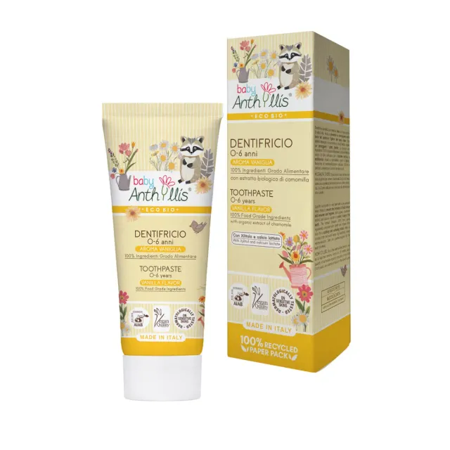 Anthyllis Baby 0-6 Anni dentifricio bambini 75 ml vaniglia