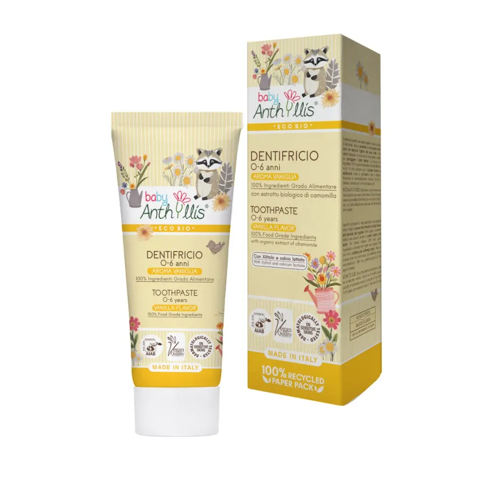 Anthyllis Baby 0-6 Anni dentifricio bambini 75 ml vaniglia