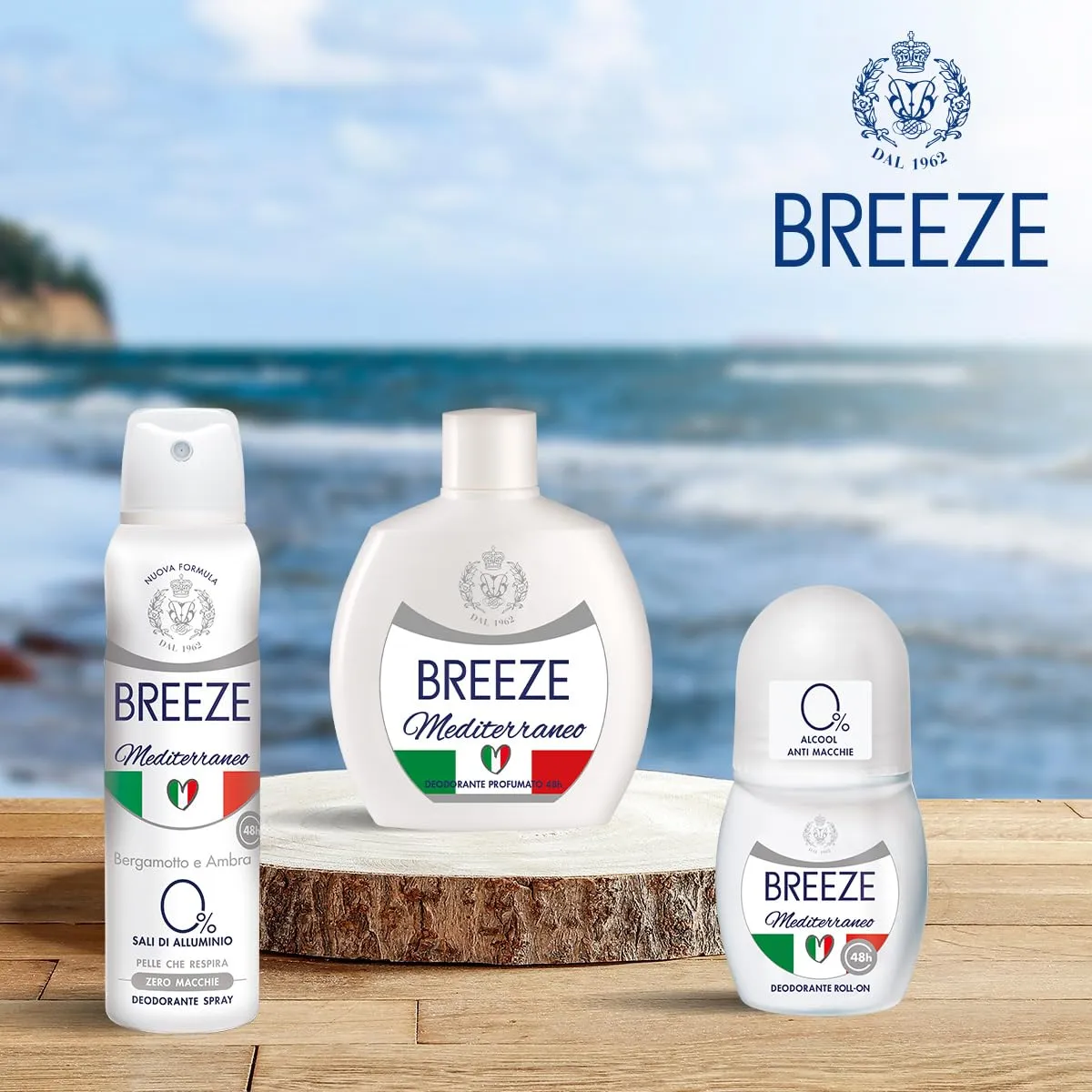Breeze Mediterraneo deodorante squeeze 6x100 ml 48h