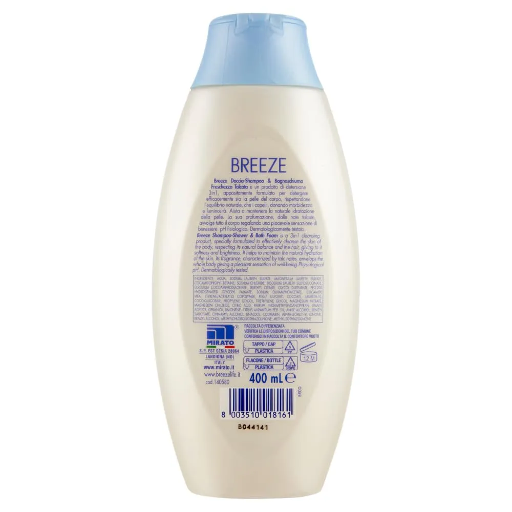 Breeze Freschezza Talcata doccia shampoo 6x400 ml pH fisiologico
