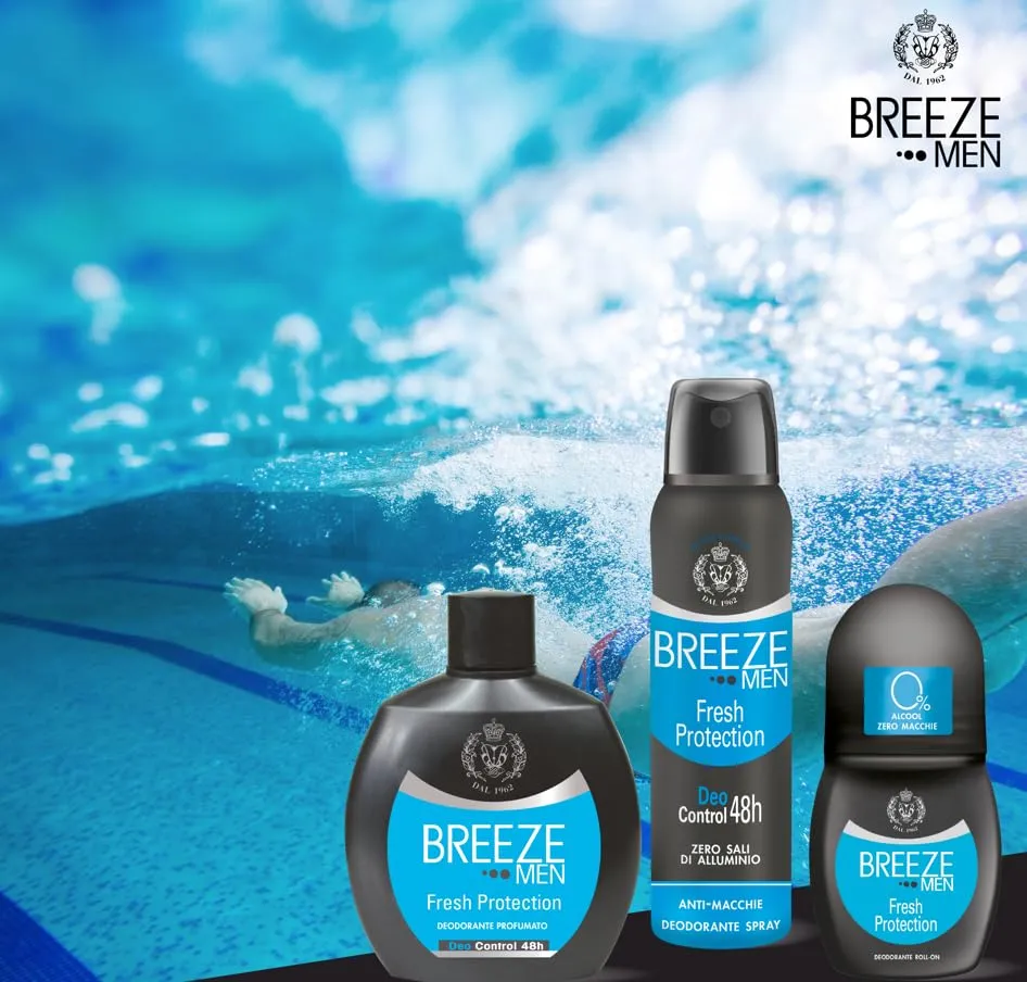 Breeze Men Fresh Protection deodorante roll-on 6x50 ml