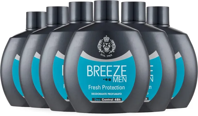Breeze Men Squeeze Fresh Protection deodorante 6x100 ml no gas