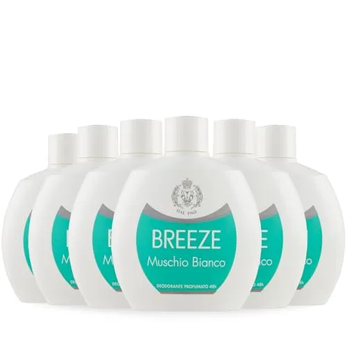 Breeze Squeeze Muschio Bianco deodorante 6x100 ml senza gas
