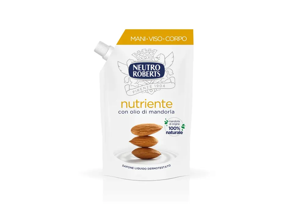 Neutro Roberts Nutriente Sapone Liquido Ricarica 400 ml Mandorla