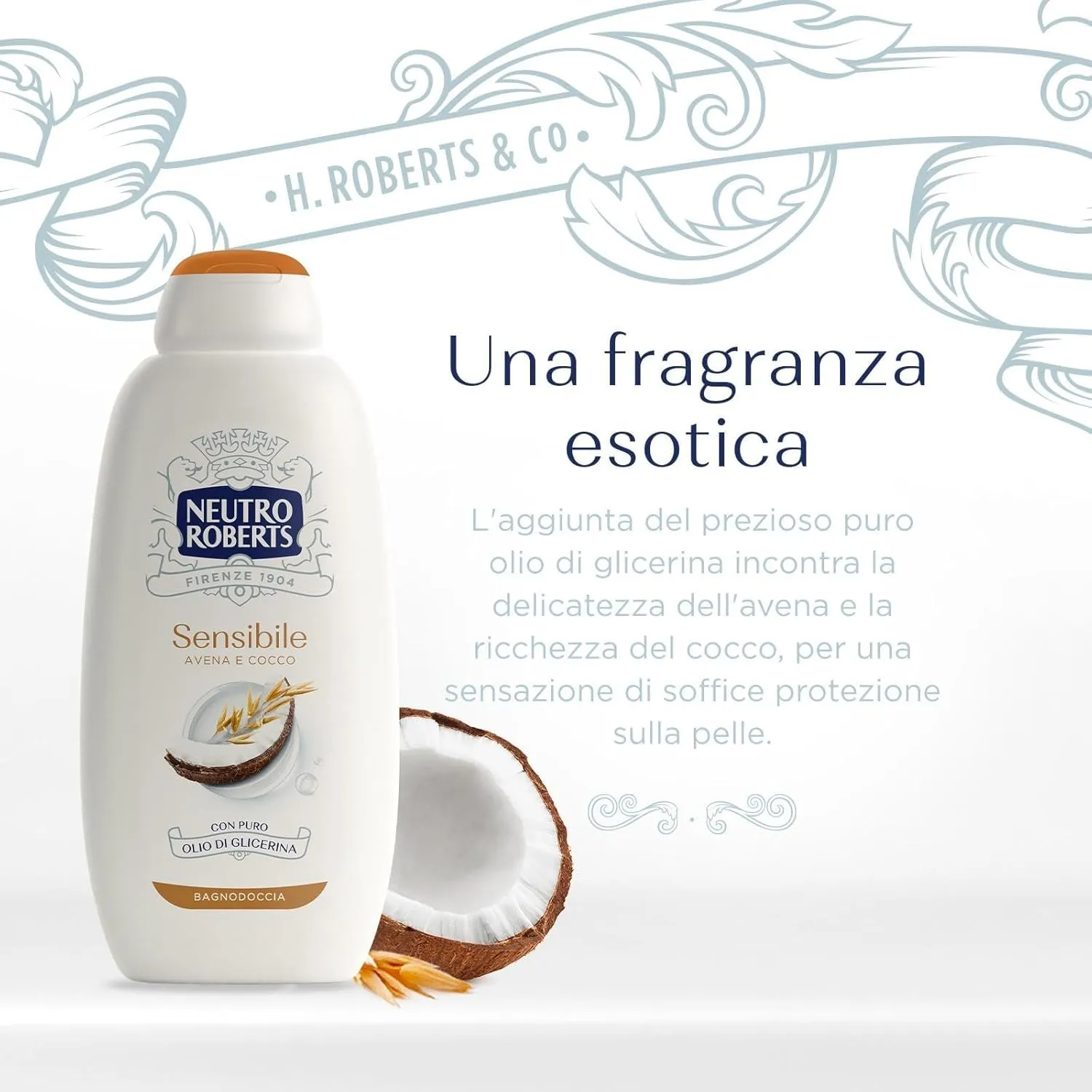 Neutro Roberts Nutriente bagnoschiuma 600 ml avena cocco