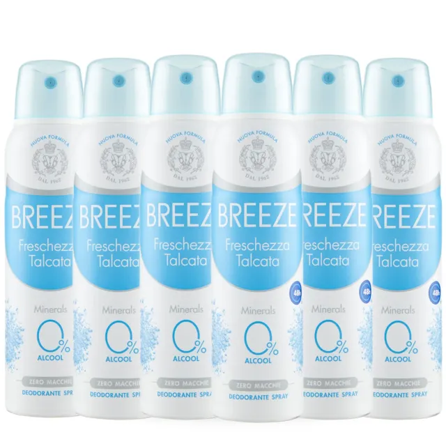 Breeze Freschezza Talcata deodorante spray 6x150 ml talcato
