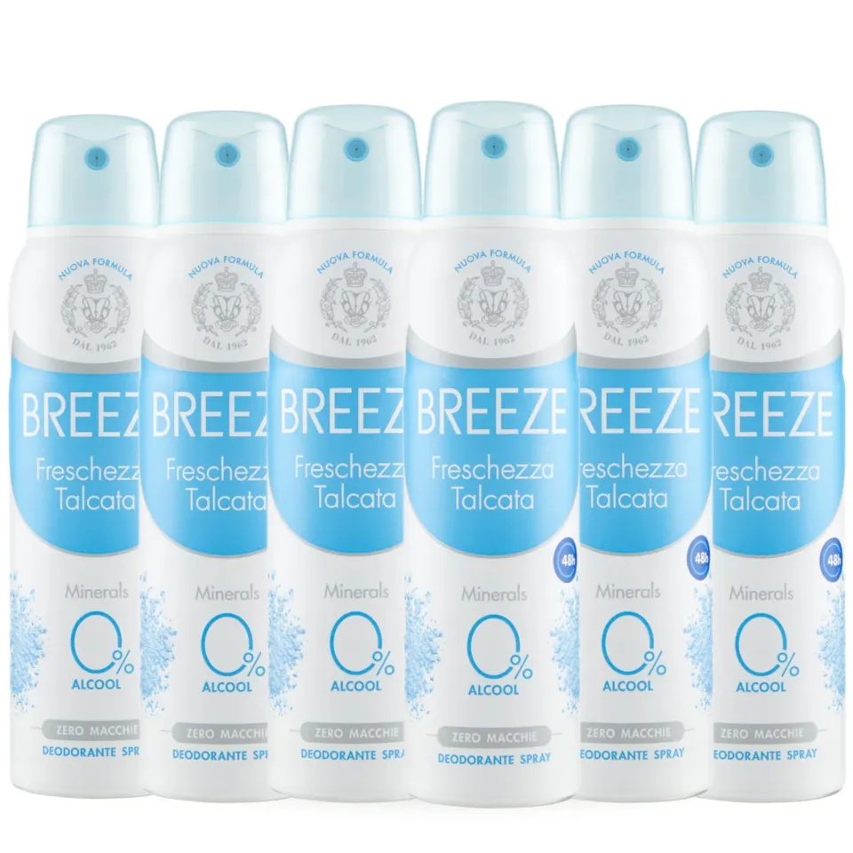 Breeze Freschezza Talcata deodorante spray 6x150 ml talcato