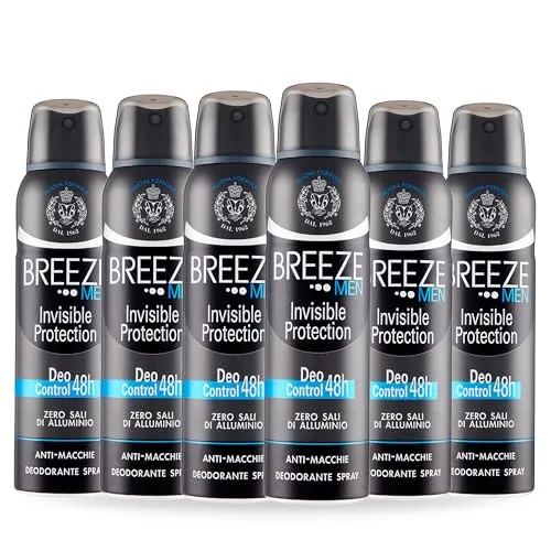 Breeze Men Invisible Protection deodorante 6x150 ml