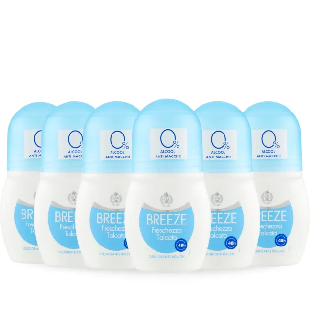 Breeze Freschezza Talcata Deodorante Roll-On 6x50 ml 48h