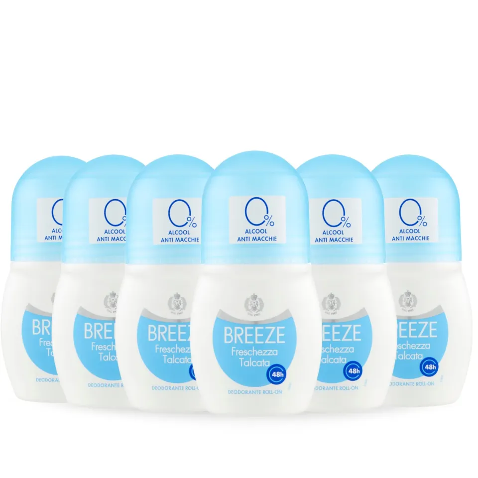 Breeze Freschezza Talcata Deodorante Roll-On 6x50 ml 48h