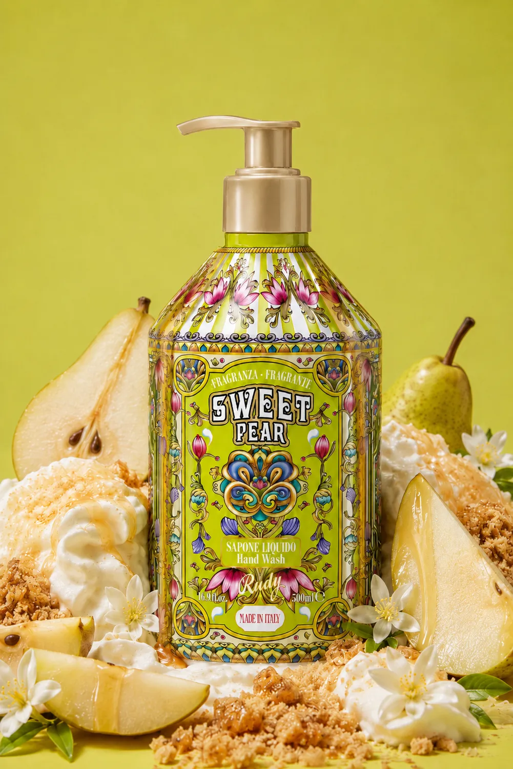 Rudy Profumi Gourmand Sweet Pear sapone mani 500 ml pera vaniglia
