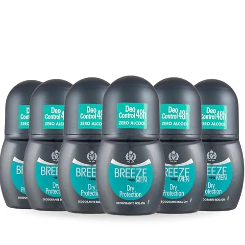 Breeze Men Dry Protection Deodorante Roll On 6x50 ml 48h uomo