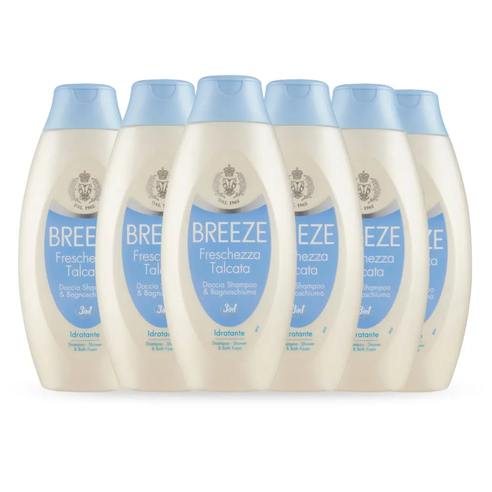 Breeze Freschezza Talcata doccia shampoo 6x400 ml pH fisiologico