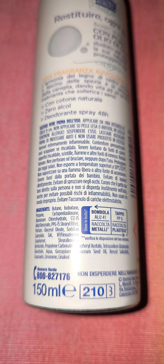 Neutro Roberts Sensibile Avena e Iris deodorante spray 150 ml zero alcol
